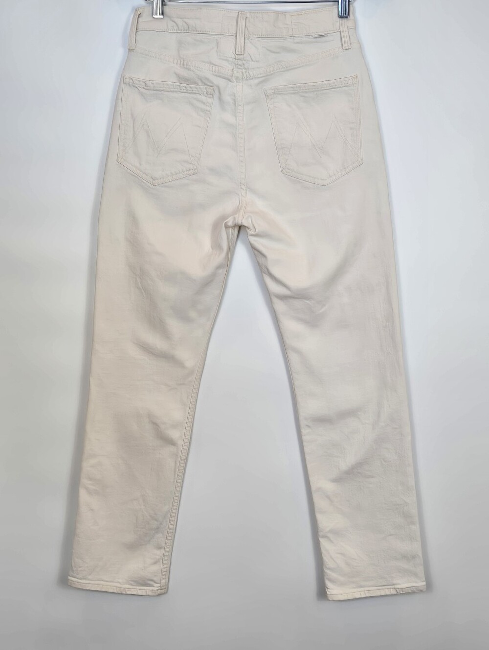 Mother Superior Denim High Waisted Rider Ankle Jean Straight Leg Ivory 28 - Picture 12 of 16